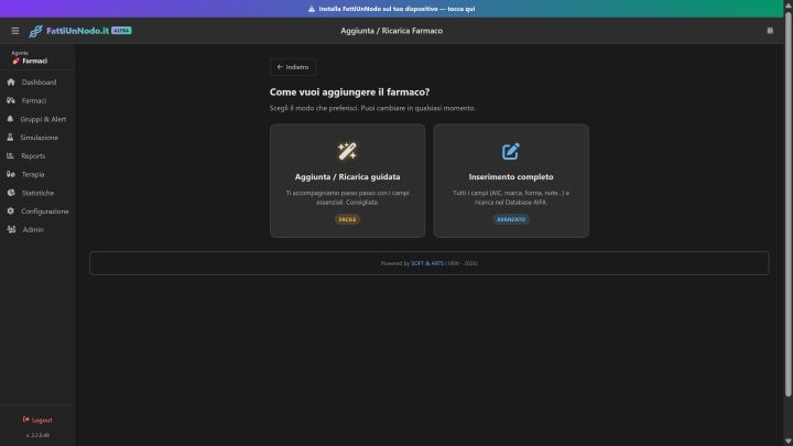 Scelta modalità di aggiunta guidata