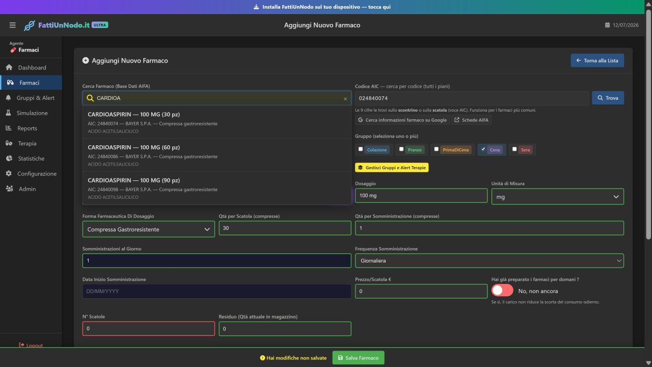 Widget ricerca AIFA